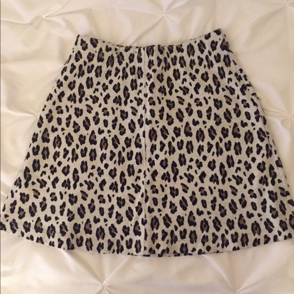 LOFT Cheetah Print Sweater Skirt XXSP